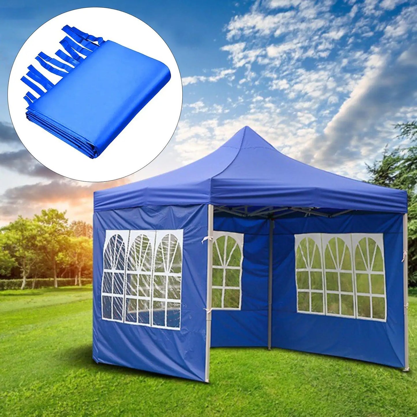 Winter Outdoor Warm Tent Cloth Transparent Roman Window Sunshade Tent Cloth Windproof and Rainproof Tent for Stall Camping 2X3Cm