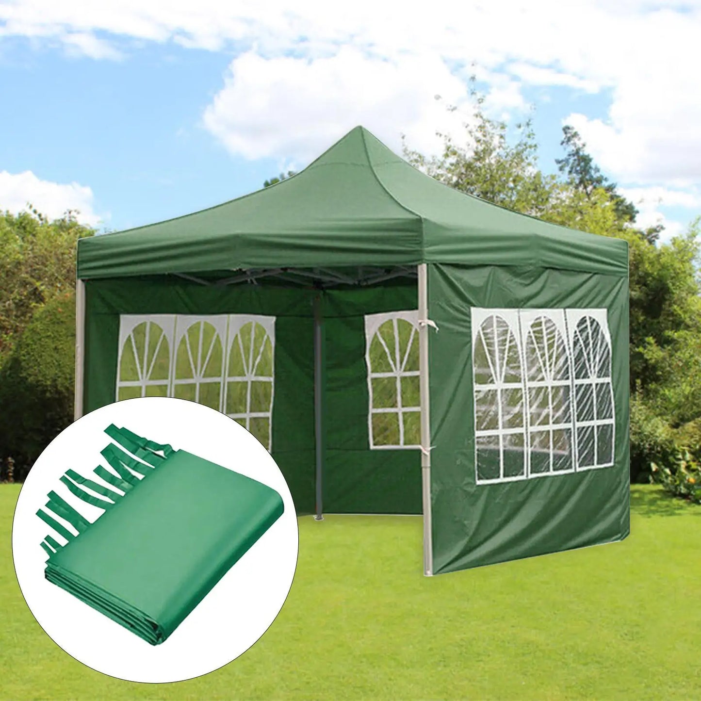 Winter Outdoor Warm Tent Cloth Transparent Roman Window Sunshade Tent Cloth Windproof and Rainproof Tent for Stall Camping 2X3Cm