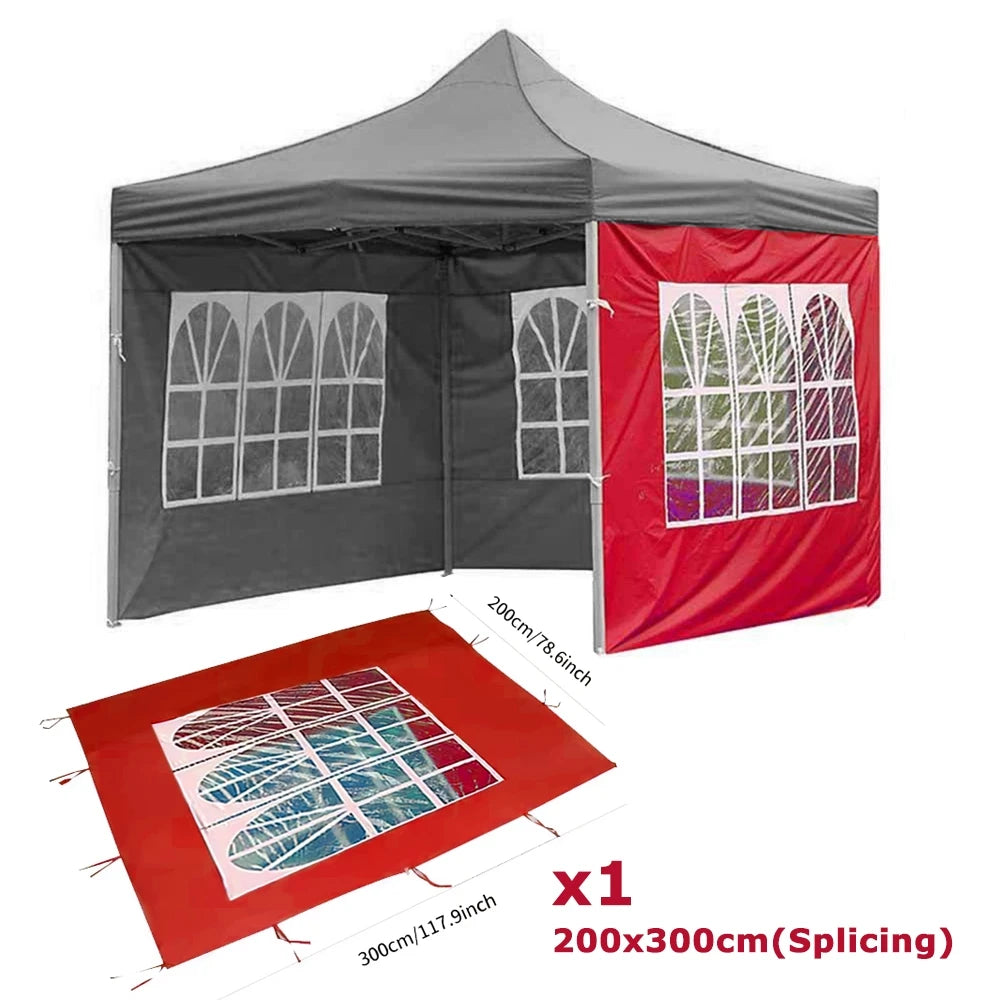 Winter Outdoor Warm Tent Cloth Transparent Roman Window Sunshade Tent Cloth Windproof and Rainproof Tent for Stall Camping 2X3Cm