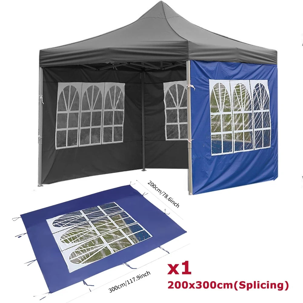 Winter Outdoor Warm Tent Cloth Transparent Roman Window Sunshade Tent Cloth Windproof and Rainproof Tent for Stall Camping 2X3Cm