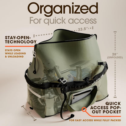 Waterproof Duffel Bag - Large Dry Bag, 1680D TPU, Heavy Duty, Camping & Marine Dry Bag, 8X8 Popout Pocket