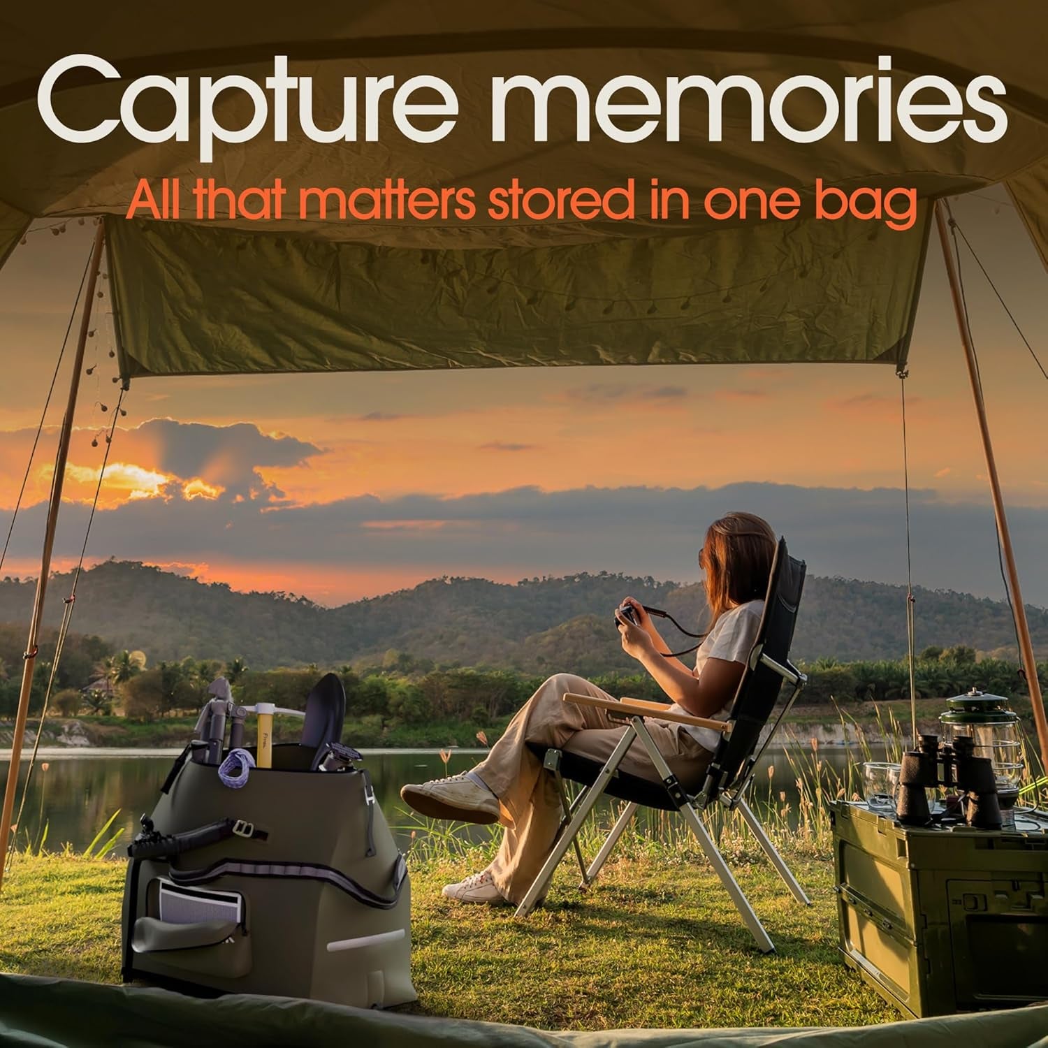 Waterproof Duffel Bag - Large Dry Bag, 1680D TPU, Heavy Duty, Camping & Marine Dry Bag, 8X8 Popout Pocket