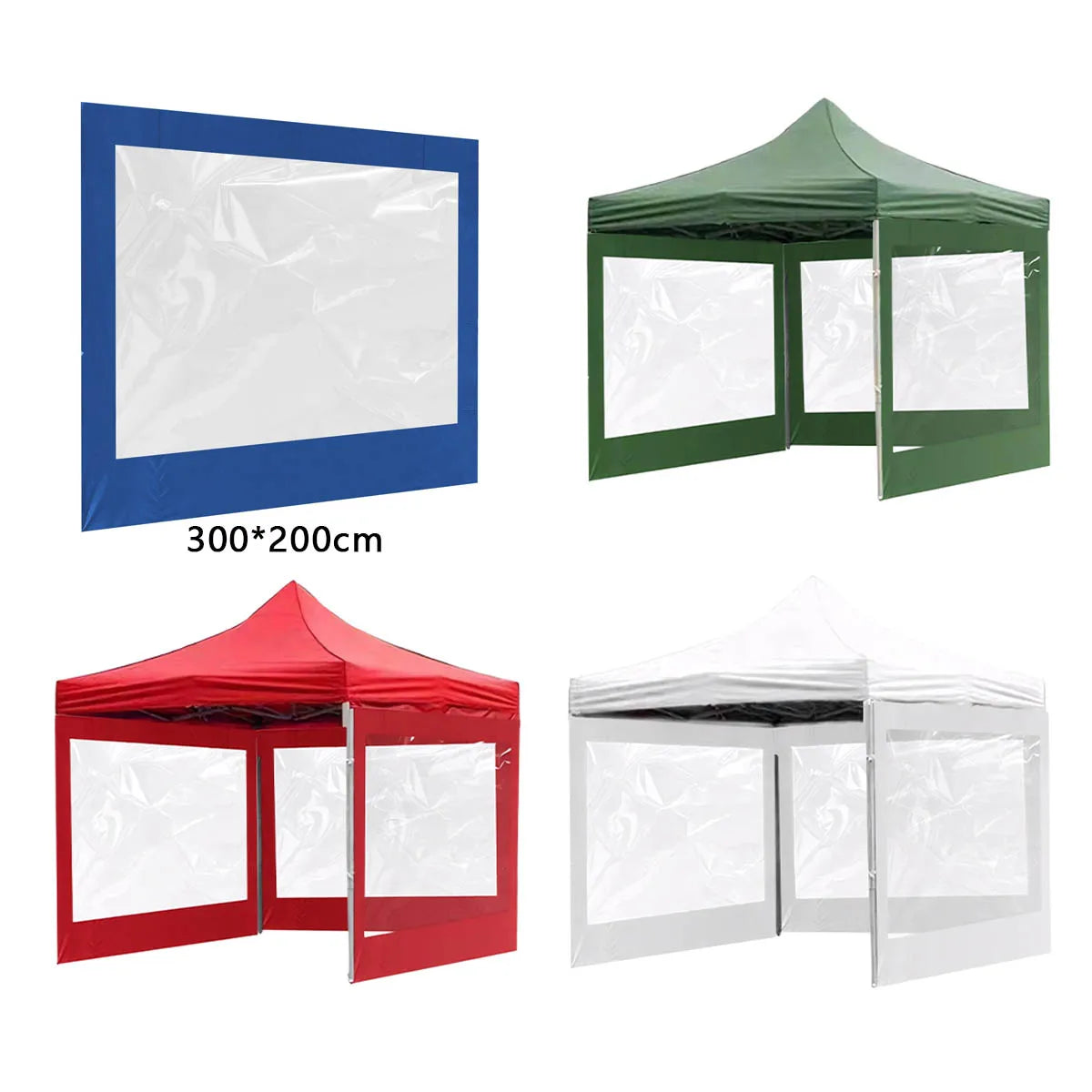 Winter Outdoor Warm Tent Cloth Transparent Roman Window Sunshade Tent Cloth Windproof and Rainproof Tent for Stall Camping 2X3Cm