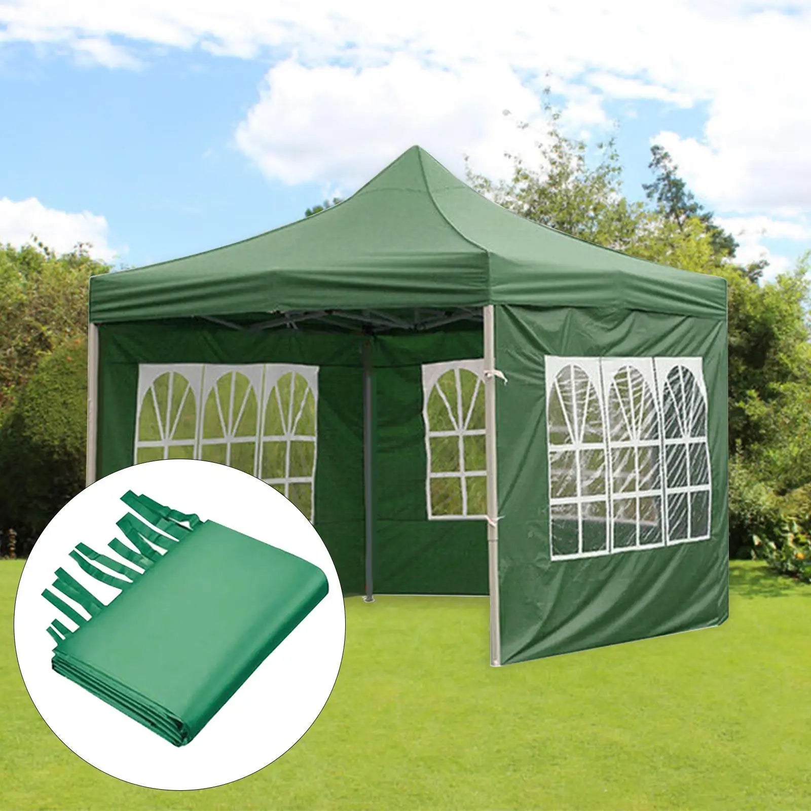 Winter Outdoor Warm Tent Cloth Transparent Roman Window Sunshade Tent Cloth Windproof and Rainproof Tent for Stall Camping 2X3Cm