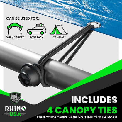 Bungee Cords with Hooks - Heavy Duty Outdoor 28Pc Assortment with 4 Free Tarp Clips