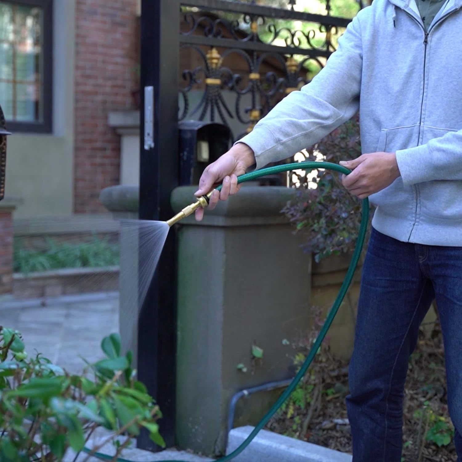 Outdoor Garden Hose No Kink: Flexible and Leakproof - 15 FT 1/2 Inch Water Hoses with GHT Fittings for Women