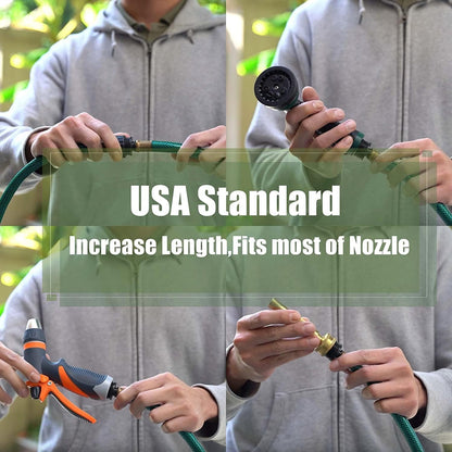 Outdoor Garden Hose No Kink: Flexible and Leakproof - 15 FT 1/2 Inch Water Hoses with GHT Fittings for Women