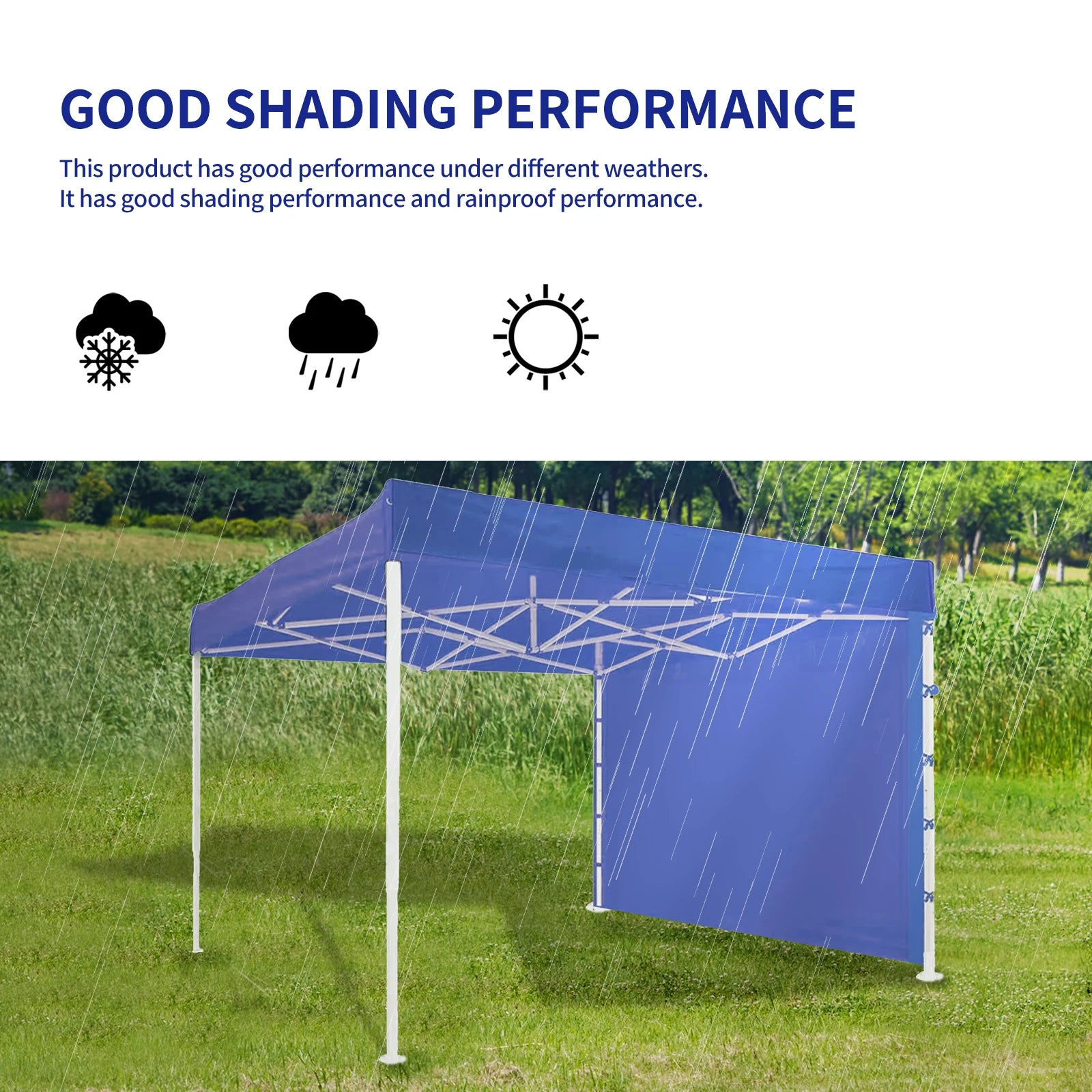 Winter Outdoor Warm Tent Cloth Transparent Roman Window Sunshade Tent Cloth Windproof and Rainproof Tent for Stall Camping 2X3Cm