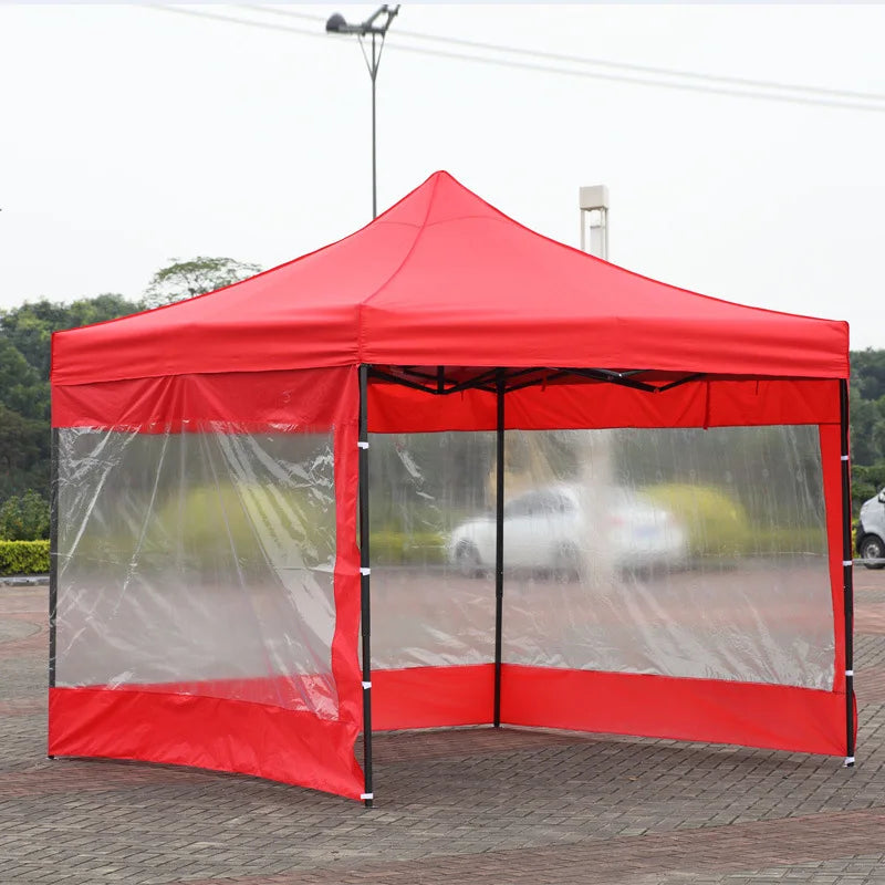Winter Outdoor Warm Tent Cloth Transparent Roman Window Sunshade Tent Cloth Windproof and Rainproof Tent for Stall Camping 2X3Cm