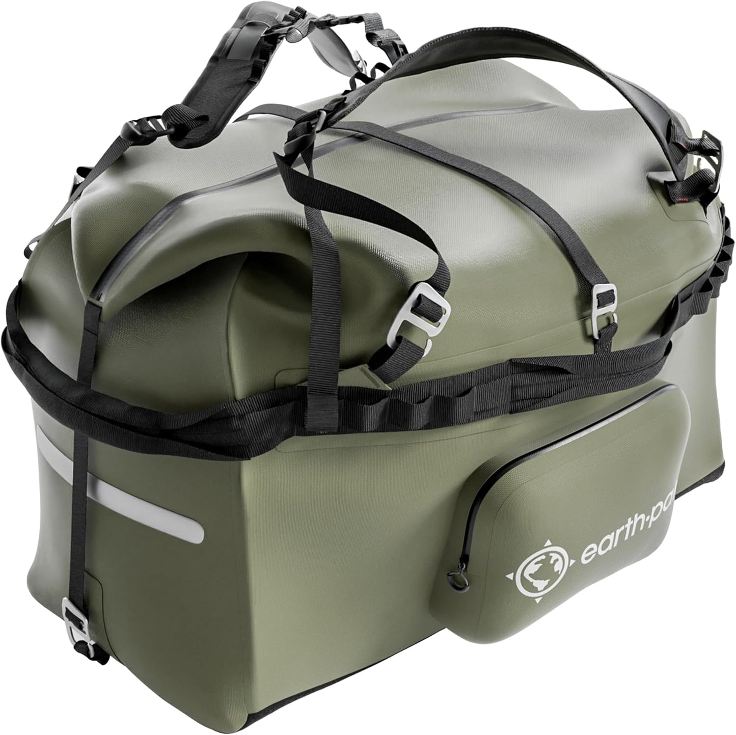 Waterproof Duffel Bag - Large Dry Bag, 1680D TPU, Heavy Duty, Camping & Marine Dry Bag, 8X8 Popout Pocket