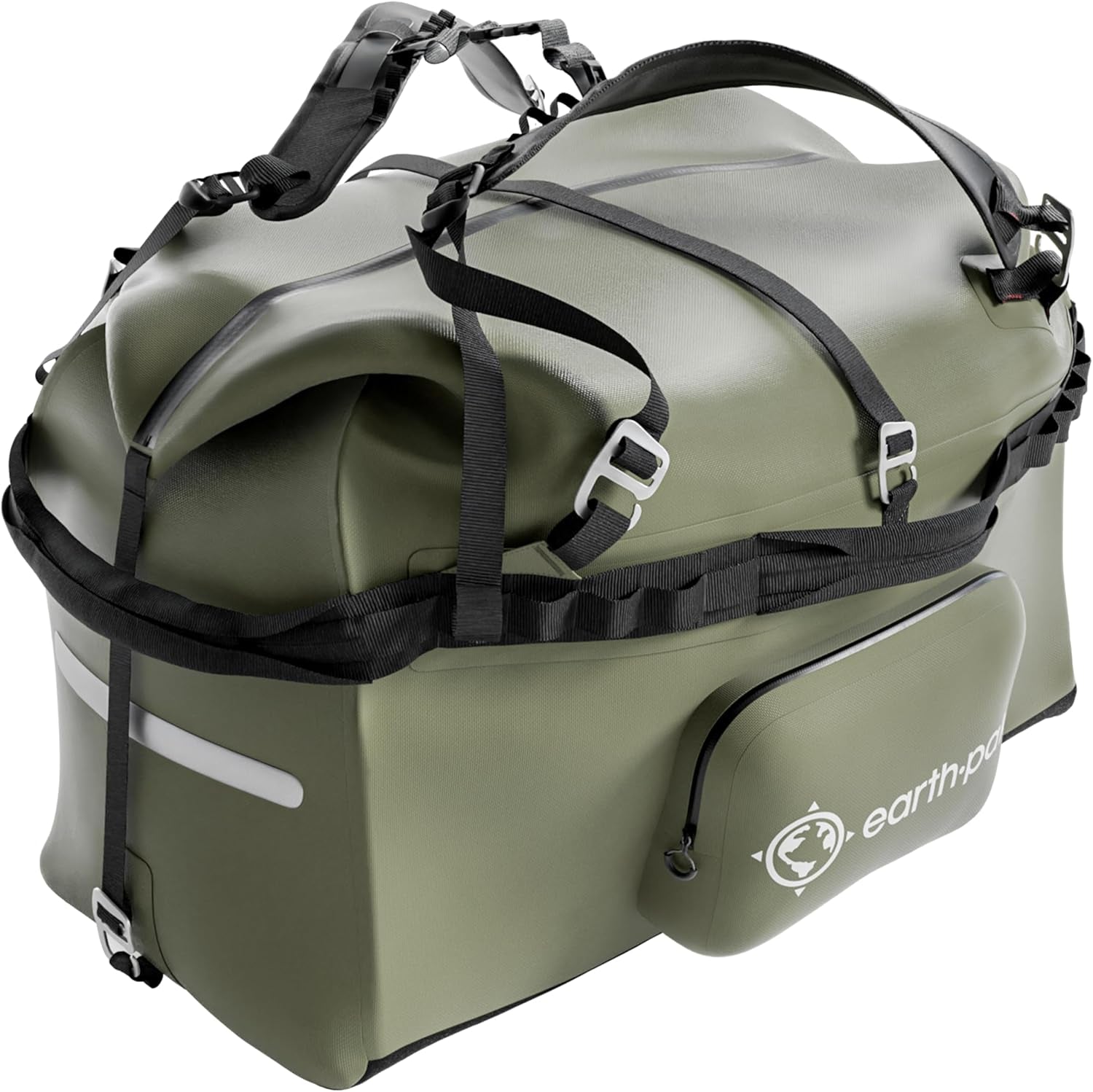 Waterproof Duffel Bag - Large Dry Bag, 1680D TPU, Heavy Duty, Camping & Marine Dry Bag, 8X8 Popout Pocket