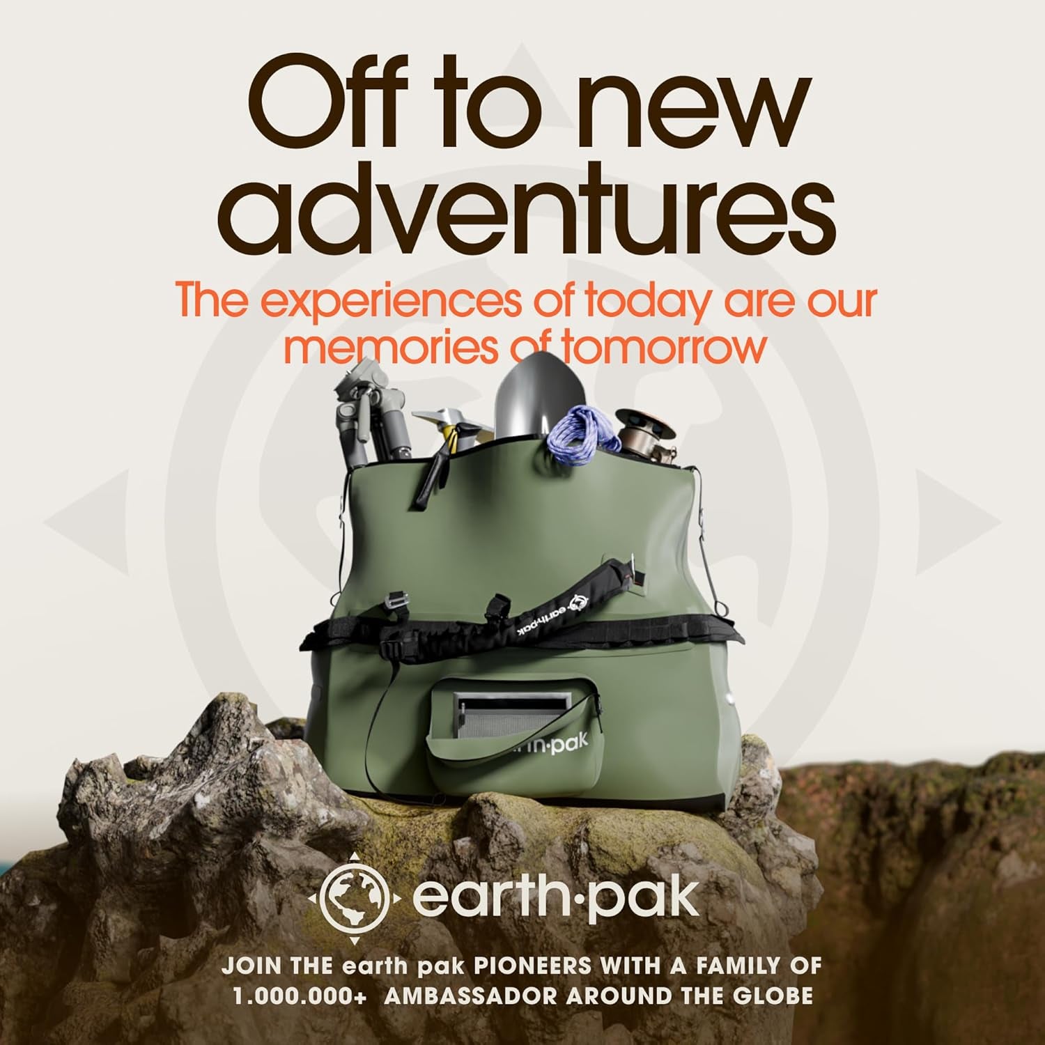 Waterproof Duffel Bag - Large Dry Bag, 1680D TPU, Heavy Duty, Camping & Marine Dry Bag, 8X8 Popout Pocket